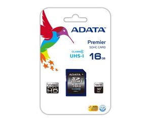 ADATA 16GB SDHC Class 10 R:20MB/sec,W:16MB/sec,Retail, ASDH16GUICL10-R (R:20MB/sec,W:16MB/sec,Retail)