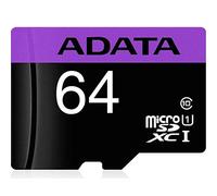 ADATA Micro SDXC Scheda di Memoria da 64 GB, UHS-I Class10, Nero, AUSDX64GUICL10-RA1