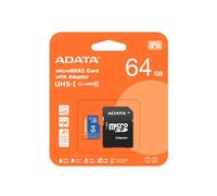 ADATA Premier 64 GB, MicroSDHC, classe 10 UHS-I - Memoria flash 85 MB/s (nero, blu)