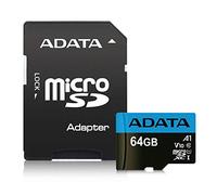 ADATA Premier 64 GB, MicroSDHC, classe 10 UHS-I - Memoria flash 85 MB/s (nero, blu)
