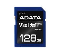 ADATA ASDX128GUI3V30S-R 128 GB SDXC Classe 10 UHS-I - Memoria flash (128 GB, SDXC, Classe 10, UHS-I, 100 MB/s, Nero, Blu)
