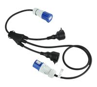 ADATT CARAVAN SPLITTER 3 VIE 2 SCHUKO + 1