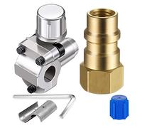 Adatta compatible with 2 confezioni Aria condizionata Valvola di retrofit con cappuccio antipolvere converte la valvola del rubinetto Piercing R12 in R134A Sostituire accessori compatible with auto