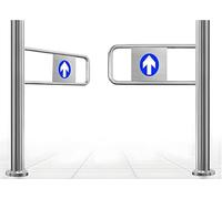 Adatta per mercati e Libes, Porta Girevole autobloccante Senza Acciaio con Sicurezza, Porta d'ingresso 200x100 cm, con Dispositivo di Sicurezza Montato su pilastro, 140x100 cm.