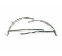Adatta Per Royal Enfield 500 Portapacchi Posteriore Sinistro+Destro Cromato
