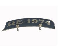 Adatta Per Royal Enfield RE 1974 Parafango Anteriore In Ottone Porta Targa GEc