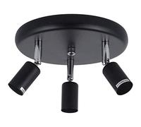 Adattamento della luce del soffitto a LED, luce a sospensione a 3 vie Spotlight rotonde di illuminazione rotabile Illuminazione Apparecchiatura lampada girevole Le luci GU10 Fonti facili da installare