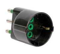 Adattatore 1 presa 2P+T 16A std tedesco Nero 82131