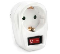 Adattatore 10/16A con 1 presa e interruttore. Ideale per collegare dispositivi in modo sicuro ed efficiente, adattandosi alle vostre esigenze elettriche quotidiane.