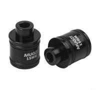 Adattatore 15-9mm per Bici Quick Release Adattatore 15-9mm per | Conversione precisa 15-9mm, alluminio CNC, leggero 13.6g, nero//oro/argento, per facile montaggio(Black 15 turn 9)