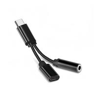 Adattatore 2 in 1 da USB C a jack da 3,5 mm per cuffie e caricabatterie, cavo di ricarica audio da AUX a tipo C, cavo di ricarica rapida per Samsung Galaxy Ultra/S22/S21/S20 Pixel 8/7, iPhone 15 e