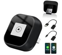Adattatore 2 In 1 Wireless Carplay E Android Auto, Mini Carplay Aggiornato 2025, Converte Da Cablato A Wireless, Plug & Play, Connessione Automatica, Compatto, Per Iphone E Android (Nero Opaco)
