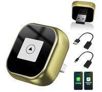 Adattatore 2 In 1 Wireless Carplay E Android Auto, Mini Carplay Aggiornato 2025, Converte Da Cablato A Wireless, Plug & Play, Connessione Automatica, Compatto, Per Iphone E Android (Oro)