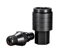 Adattatore - 2 pezzi spina e presa rapida - connettore rapido, per riparazione auto, officina, impianto idraulico, lavoro elettrico e industria