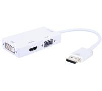 Techly Adattatore 3 in 1 DisplayPort 1.2 a HDMI/DVI/VGA