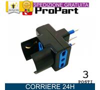 Adattatore 3 Posti Bipasso/Schuko Spina 16A Nero Universale