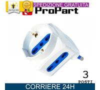 Adattatore 3 Posti Bipasso/Schuko Spina 16A Universale