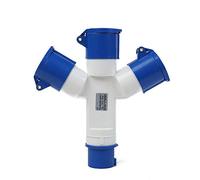 Adattatore 3 prese coperchio spina a 3 poli 16 A 220 V industriale IP44 - Multipresa per auto/camper, barca, canto, connettore prese di corrente industriale splitter