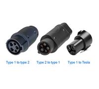 Adattatore 32A 60A EVSE tipo 1 a tipo 2 convertitore adattatore EV SAE J1772 a connettore caricabatterie Tesla EV per uso auto elettrica di tipo 2