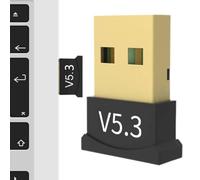 Adattatore 5.3 | Trasmettitore wireless Dongle | Trasmissione wireless a lungo raggio | Supporta più dispositivi per la connessione simultanea di dongle wireless per laptop, cuffie, tastiere