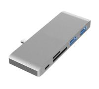 Adattatore 5 in 1 USB Hubs da tipo C a USB 3.0 5Gbps, trasmissione dati di tipo C, lettore di slot per schede TF/SD compatibile con computer Tablet iPad Huawei Mate book, tastiera Macbook Mouse