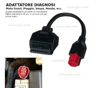 Adattatore 6pin per DIAGNOSI Euro 5 GUZZI PIAGGIO MOTO BIKE KTM ecc.