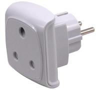 Adattatore a 3 pin per il Sudafrica (non per l'India), convertibile in spina europea a 2 pin.