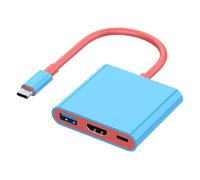 Adattatore a 3 porte tipo C con uscita video 4K60Hz e velocità rapida USB 3.0 trasferimento dati PD100W porta di ricarica efficiente tipo C Hub