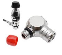 Adattatore a bassa pressione Immersione, Adattatore Pressione Immersione, Raccordo Testa di Collegamento Rotazione 360 Gradi per Caccia Subacquea Apnea Viaggio