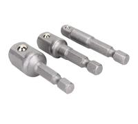 Adattatore a Bussola, 3 Pezzi Impact Socket Adapter Presa di Corrente di Alimentazione Adattatore Hex Drive a 1/4 ", 3/8" e 1/2" Prese per Trapano Potenza Set per Driver di Impatto