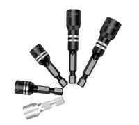 Adattatore a bussola da 8 mm con codolo esagonale da 1/4 di pollice per la guida di elementi di fissaggio esagonali su fabbricazione di metalli, lavorazione del legno e applicazioni HVAC (8 x 65 mm)