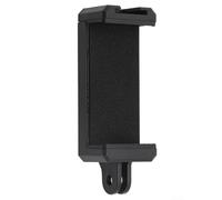 Adattatore a clip per smartphone che supporta il montaggio anteriore e posteriore tramite inserti a vite integrati per configurazione multi posizione