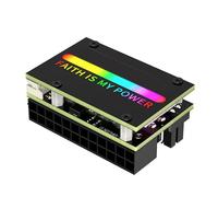 Adattatore a colori angolato a 90 gradi a 24 pin con 18 modalità di illuminazione per la gestione dei cavi del PC e migliora l'ottimizzazione dei flussi d'aria e l'organizzazione dei cavi del PC