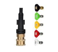 Adattatore A Connessione Rapida For Idropulitrice Ad Alta Pressione Da 6 Pezzi Spina Rapida Da 1/4" Con Ugello A 5 Colori Adatto A LAVOR/Sterwins/Parkside In Plastica