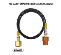 Adattatore a connessione rapida for SODA Maker al serbatoio CO2 esterno Soda Club con tubo da 90 cm DUO Terra Art W21.8-14,CGA320,G3/4(CGA320 Gold)