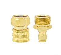 Adattatore a connessione rapida per idropulitrice ad alta pressione, filettatura da 22 mm, raccordo per tubo flessibile per lavaggio auto, set di connettori spray in alluminio con cuscinetto a sfera