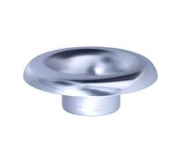 Adattatore a corno turbo ad aria ad alte prestazioni corta stack di velocità di aspirazione dell'aria fredda per auto in alluminio 73 mm 2.9in (Argento)