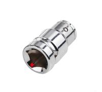 Adattatore a cricchetto con supporto per punte esagonali, converte la presa in punta per cacciavite, in acciaio al cromo vanadio, conforme alle normative ISO ANSI (1/4 x 1/4 (1/2 x 8 mm)