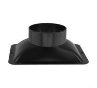 Adattatore a flangia da parete in ABS per cappe da cucina e ventilazione interna, 100 mm o 150 mm, nero (100 mm)