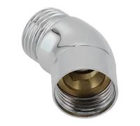 Adattatore a gomito for doccia G1/2, doccetta, gomito for spruzzo superiore, angolo cromato, filettatura femmina e filettatura maschio, gomito for doccia a 135°