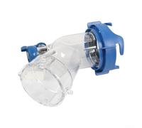 Adattatore a gomito per acque reflue a 45 gradi con guarnizione a prova di perdite, attacco a baionetta rotante e finestra di ispezione trasparente per manutenzione controllata del sistema idrico