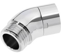 Adattatore a gomito per braccio doccia a 135 gradi, in ottone massiccio cromato da 1/2" con guarnizione in gomma, dado girevole a 360°, corrosione, facile installazione senza attrezzi, compatibile con