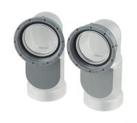 Adattatore a gomito per lavello antiodore da 45 mm, trasparente, realizzato in materiale PP, per cucina e bagno, lavandino, armadietto, previene odori sgradevoli e l'ingresso di insetti