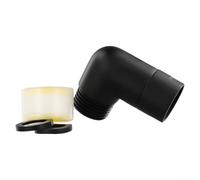 Adattatore a gomito per soffione doccia, prolunga in ottone massiccio a 90 gradi, connettore girevole nero opaco per tubo e braccio portatile
