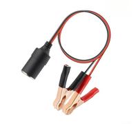 Adattatore a morsetto per batteria 12 V 50 A con presa femmina per collegamento batteria auto dotato di robuste clip a coccodrillo e protezione contro il surriscaldamento per un funzionamento sicuro