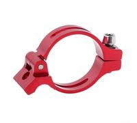 Adattatore a morsetto per deragliatore anteriore per bicicletta, 31,8/34,9 mm, in lega di alluminio, per MTB da strada, per bicicletta, convertitore per SRAM nero (rosso 34,9 mm)