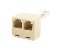 Adattatore a parete del telefono, splitter telefonico a 2 vie da maschio a femmina cavo convertitore RJ11 Adattatore murale per la rete fissa