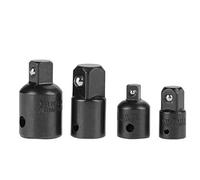 Adattatore a Percussione 4 Pezzi e Set di Riduttori TDA7492P Riduttori Adattatori per Prese in Acciaio Al Cromo Vanadio 1/2", 3/8", 1/4" Adattatore per Chiave Inglese (argento)(Nero)