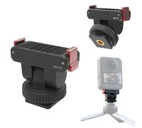 Adattatore a sgancio rapido con inclinazione di 180° per DJI Action 5 Pro /2/3/4/OSMO 360, cold shoe e vite da 1/4", chiusura magnetica per riprese a doppio schermo, vlogging, montaggio su treppiede