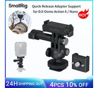 Adattatore a sgancio rapido SmallRig per DJI Osmo Action 6 / Nano con attacco da 1/4"-20 a Cold Shoe e mini testa a sfera -6396